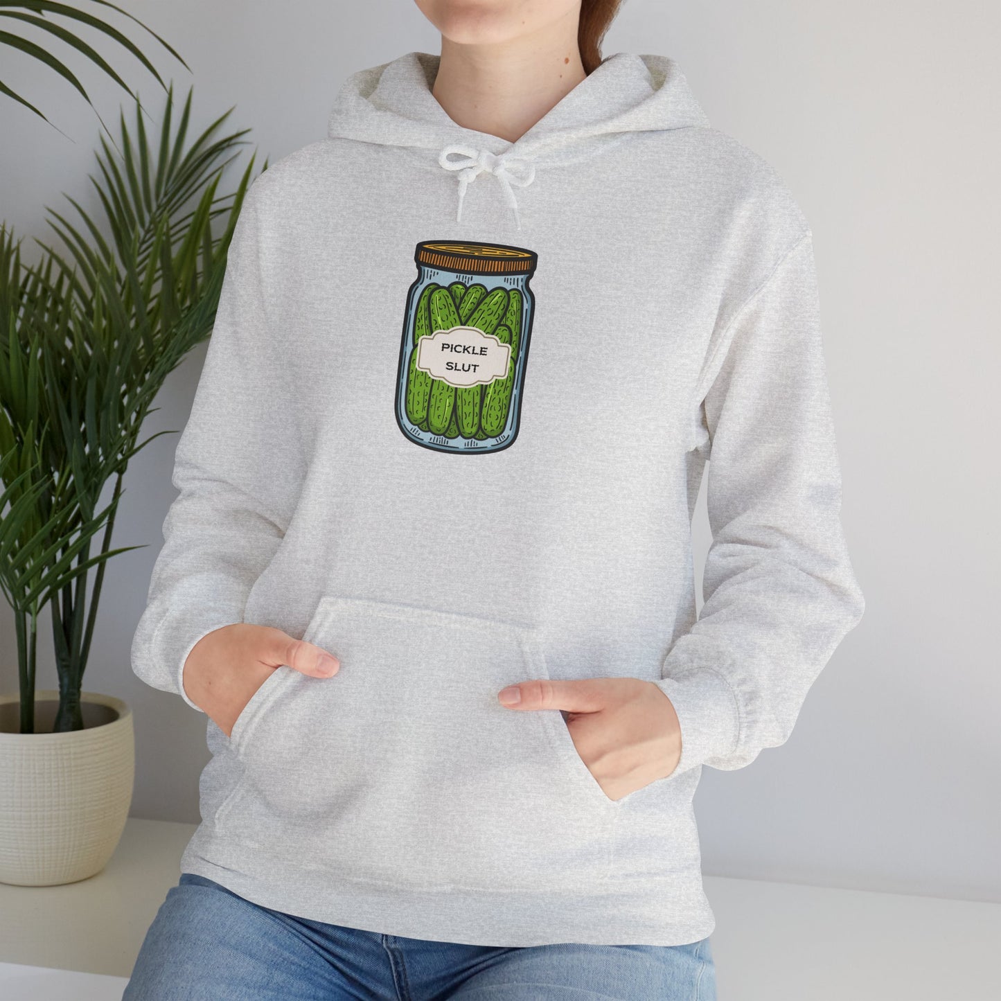 Long Sleeve Hooded "Pickle Slut" sweatshirt