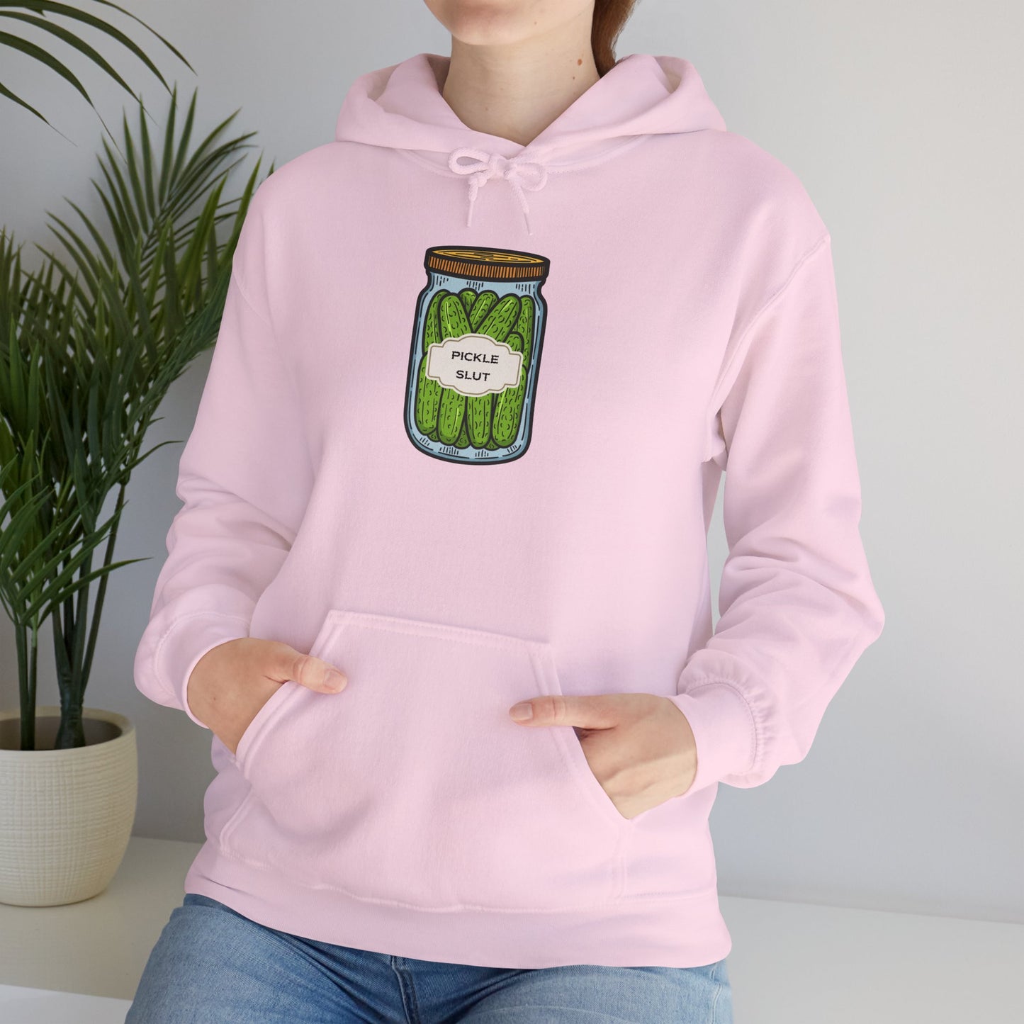 Long Sleeve Hooded "Pickle Slut" sweatshirt