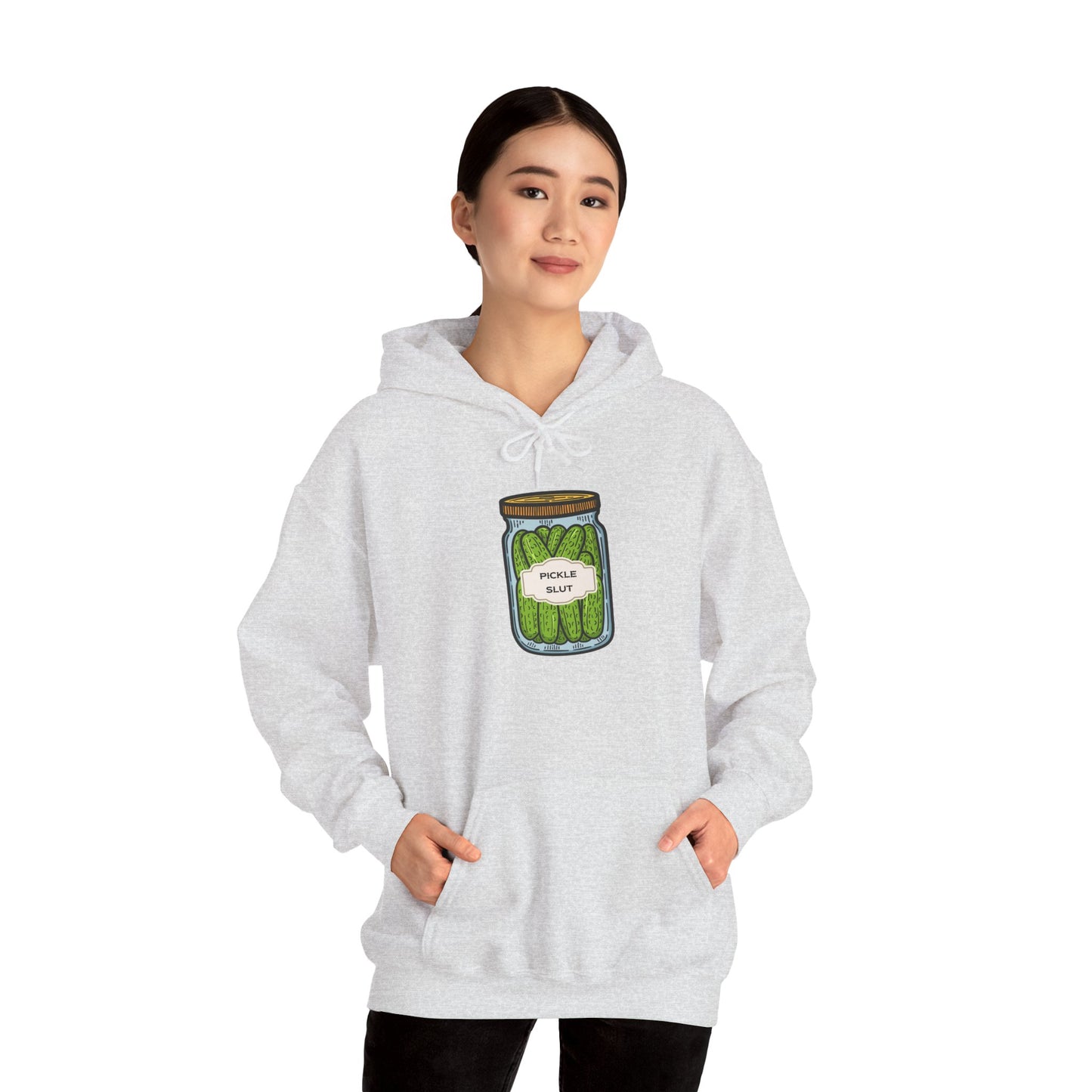 Long Sleeve Hooded "Pickle Slut" sweatshirt