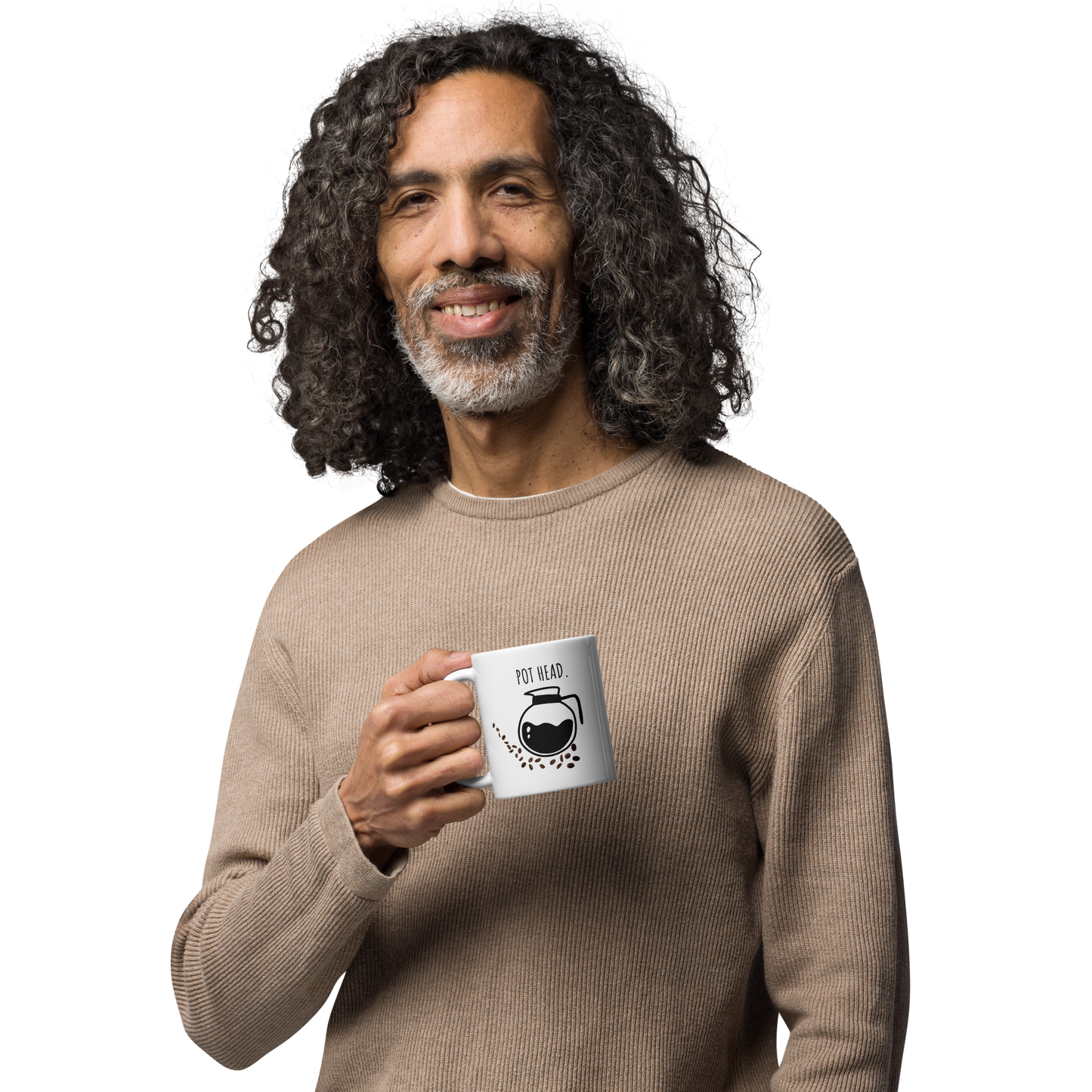 Pot Head White glossy mug