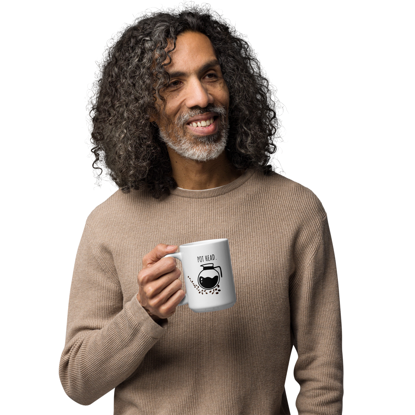Pot Head White glossy mug