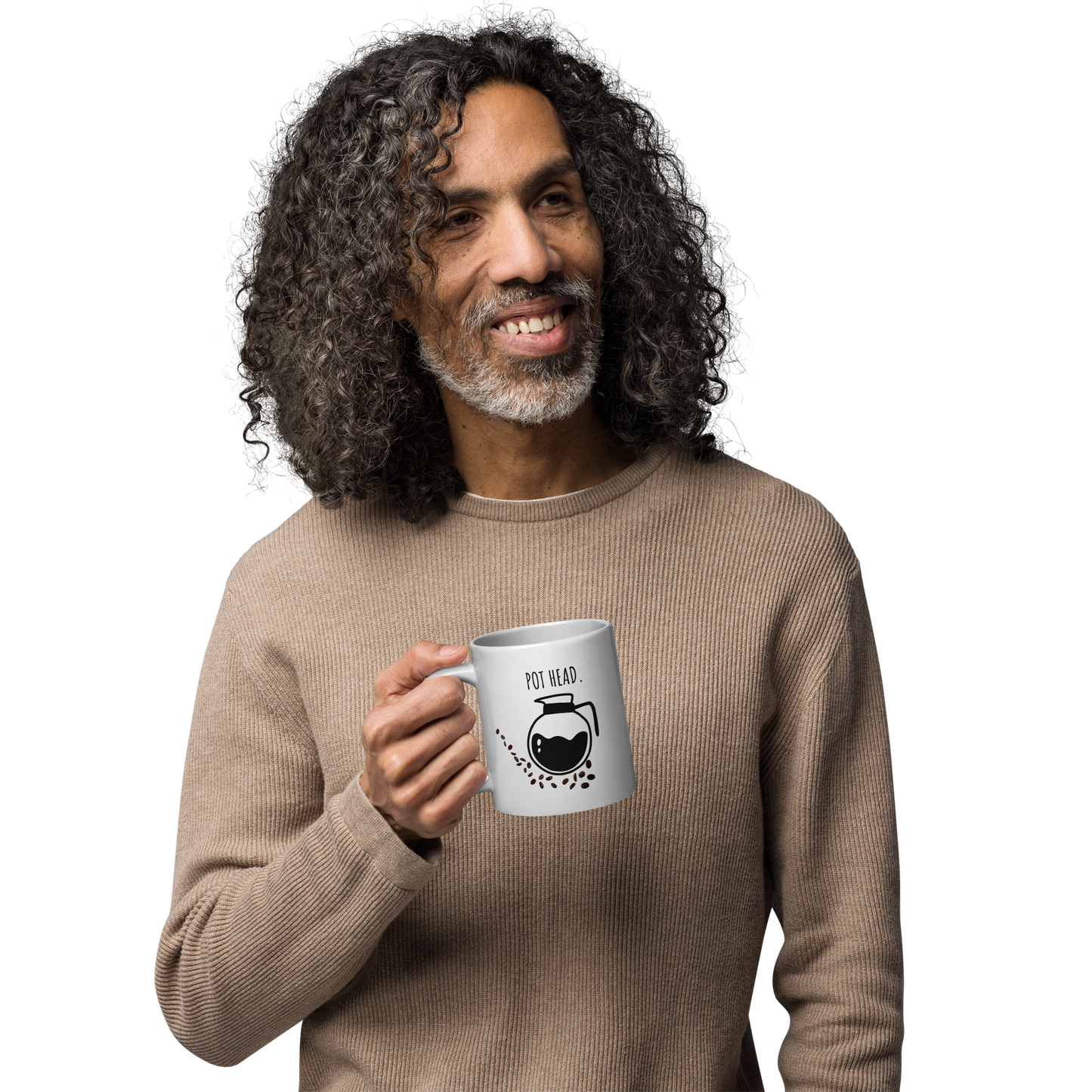 Pot Head White glossy mug